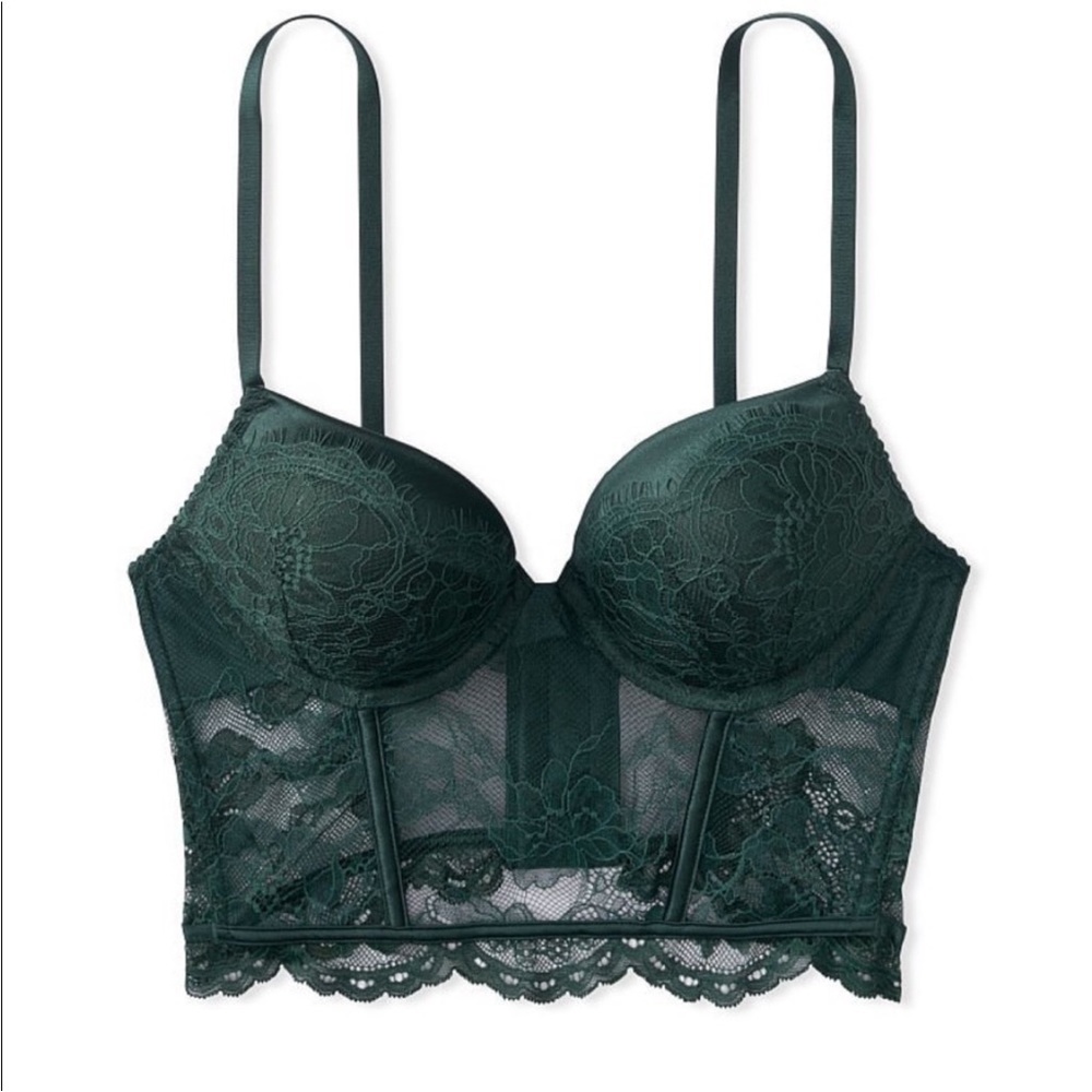 Victoria’s Secret “Very Sexy” Bombshell Corset in Envious Green -NWT- Size 36C